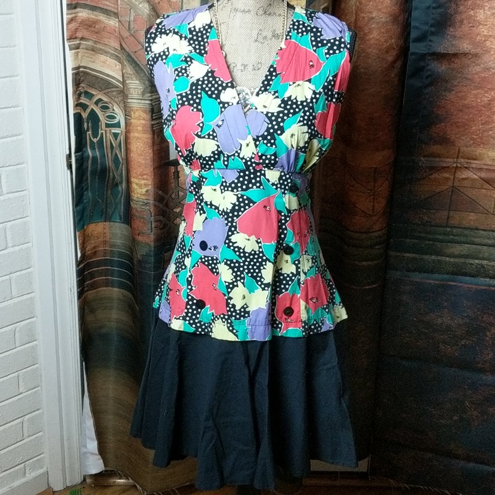 MASUKA DRESS NWOT SIZE 14 PETITE VINTAGE!!